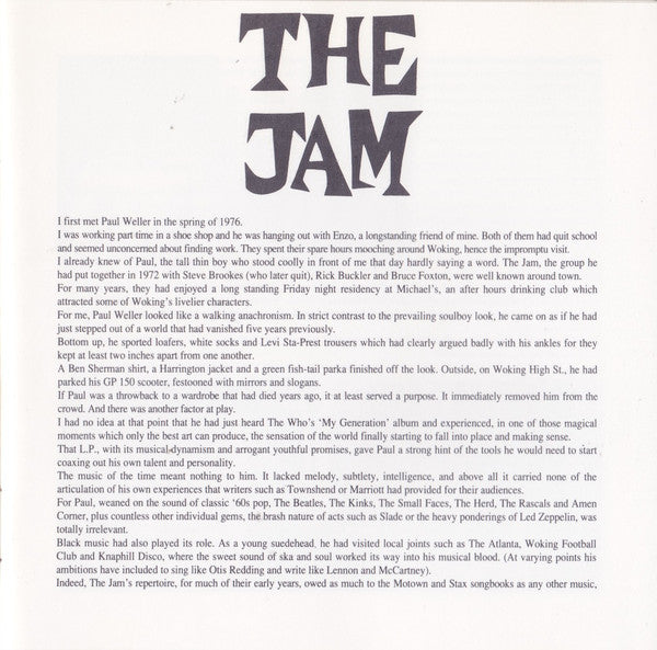 The Jam : Extras (CD, Comp)