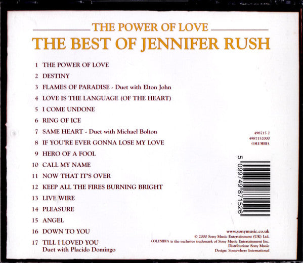 Jennifer Rush : The Power Of Love - The Best Of Jennifer Rush (CD, Comp)