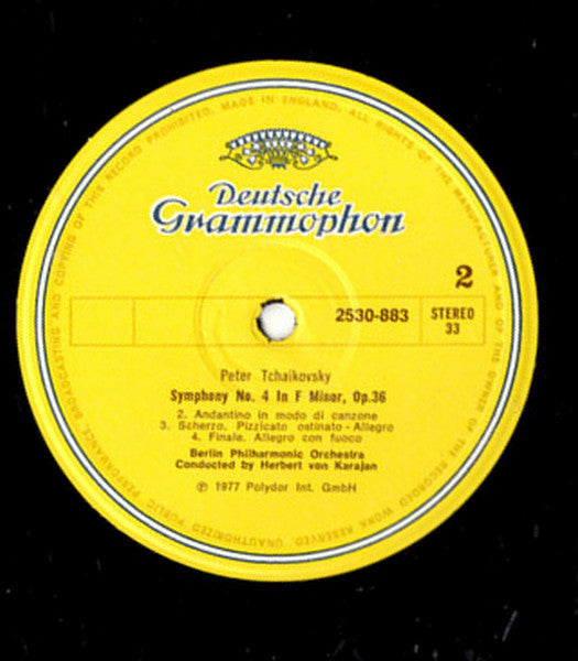 Berliner Philharmoniker, Herbert von Karajan - Pyotr Ilyich Tchaikovsky : Symphony No. 4 (LP)
