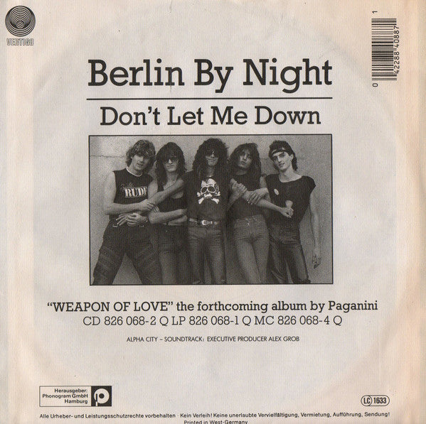 Paganini : Berlin By Night (7", Single)
