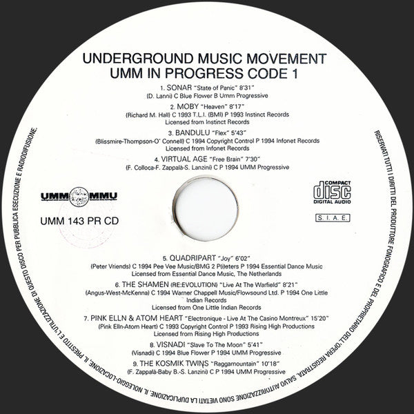 Various : UMM In Progress - Code 1 (CD, Comp)