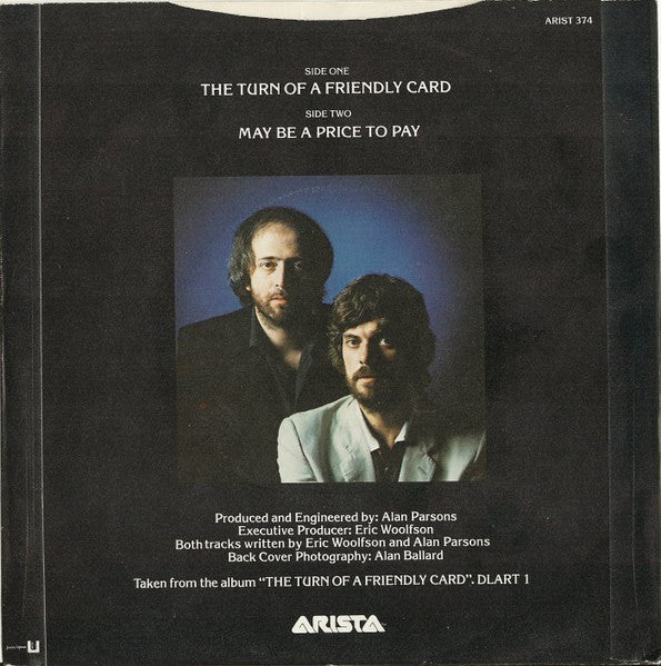 The Alan Parsons Project : The Turn Of A Friendly Card (7", Single)