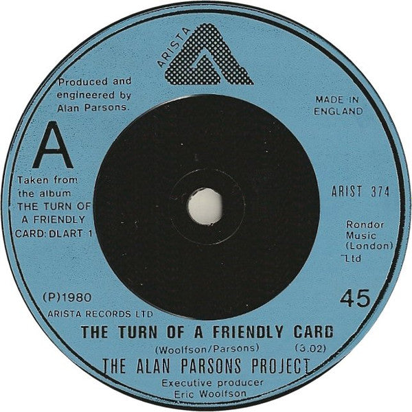 The Alan Parsons Project : The Turn Of A Friendly Card (7", Single)