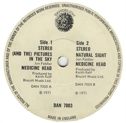 Medicine Head (2) : (And The) Pictures In The Sky (7", Single)
