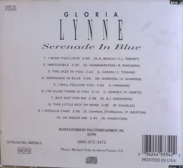 Gloria Lynne : Serenade In Blue (CD, RM)