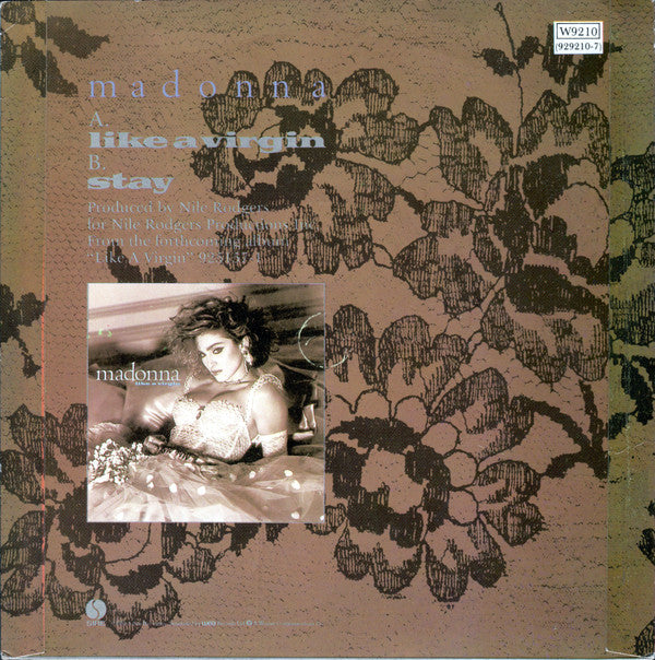 Madonna : Like A Virgin / Stay (7", Single, Blu)