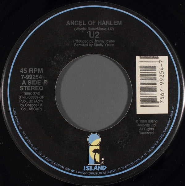 U2 : Angel Of Harlem (7", Single, Spe)