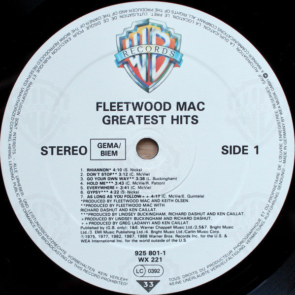 Fleetwood Mac : Greatest Hits (LP, Comp, Emb)