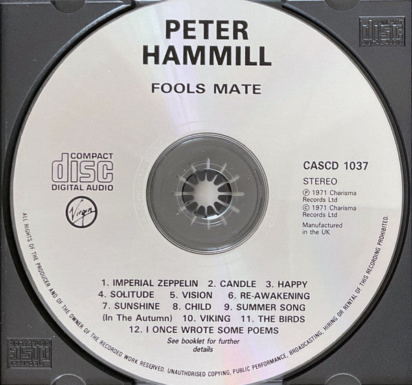 Peter Hammill : Fool's Mate (CD, Album, RP, Nim)