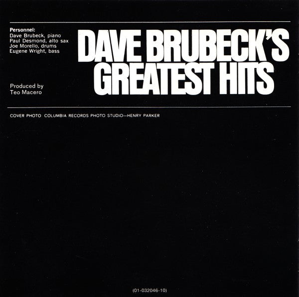 Dave Brubeck : Dave Brubeck's Greatest Hits (CD, Comp, RE)