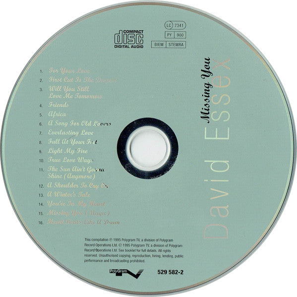 David Essex : Missing You (CD, Comp)