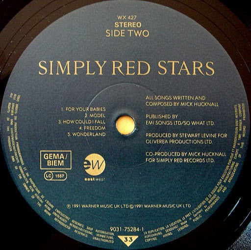 Simply Red : Stars (LP, Album)