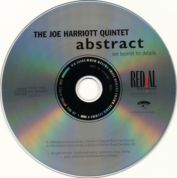 Joe Harriott Quintet : Abstract (CD, Album, RE)