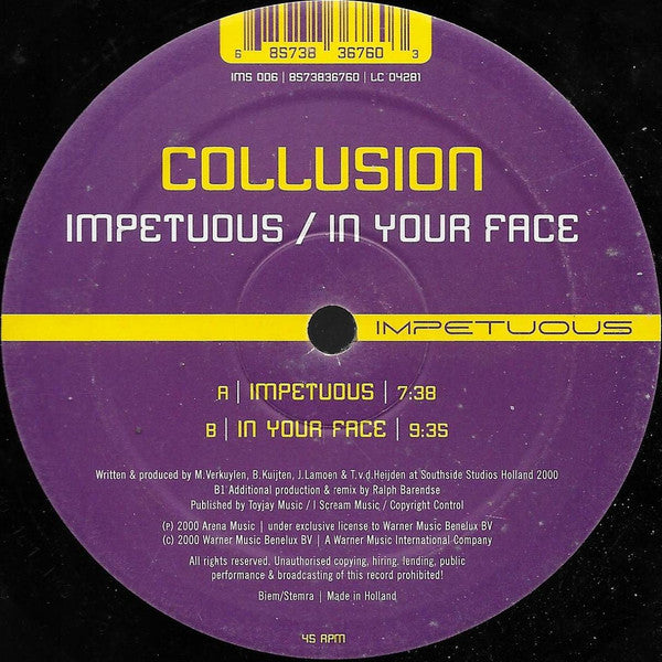 Collusion : Impetuous (12")