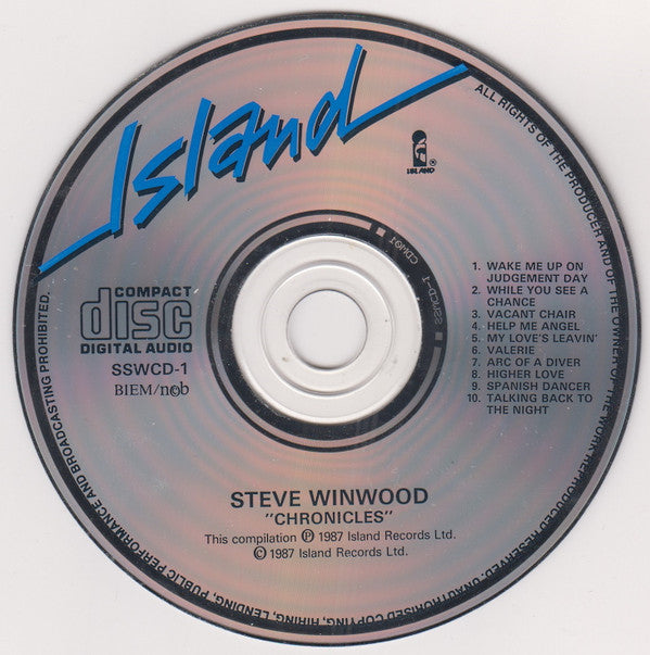 Steve Winwood : Chronicles (CD, Comp)