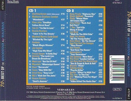 Various : 70's Best Of De Woodstock Au Walkman (2xCD, Comp)