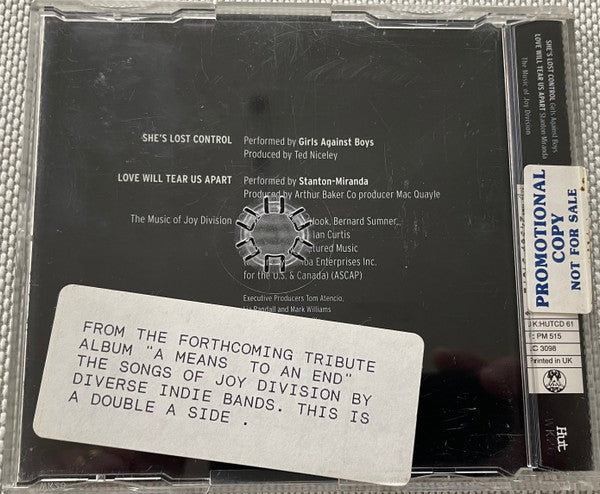 Girls Against Boys / Stanton Miranda : She's Lost Control / Love Will Tear Us Apart (CD, Single)