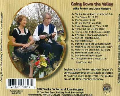 Mike Fenton (2) And June Maugery : Going Down The Valley (CD)