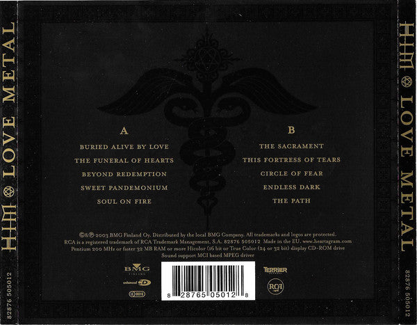 HIM (2) : Love Metal (CD, Album, Enh)