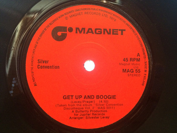 Silver Convention : Get Up And Boogie (7", Single, Sol)