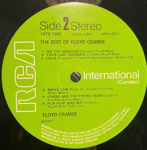 Floyd Cramer : The Best Of Floyd Cramer (LP, Comp)