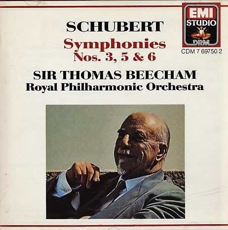 Franz Schubert – Sir Thomas Beecham, Royal Philharmonic Orchestra : Symphonies 3, 5 & 6 (CD, Comp, RE, RM)