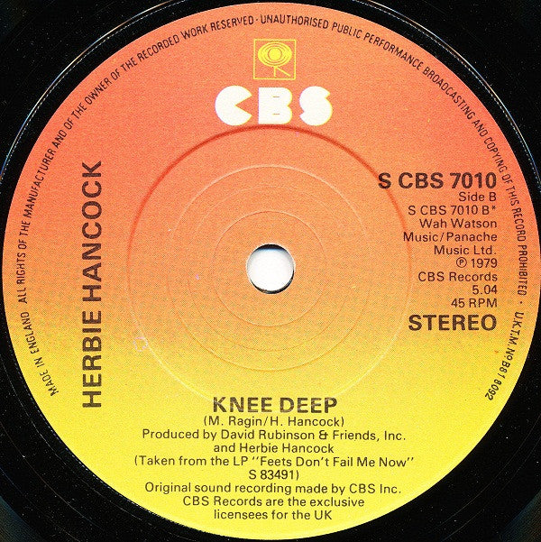 Herbie Hancock : You Bet Your Love  (7", Single)