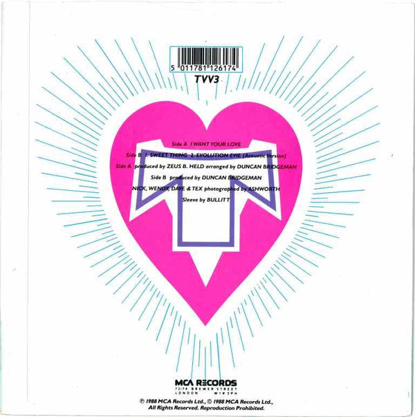 Transvision Vamp : I Want Your Love (7", Single, Sil)