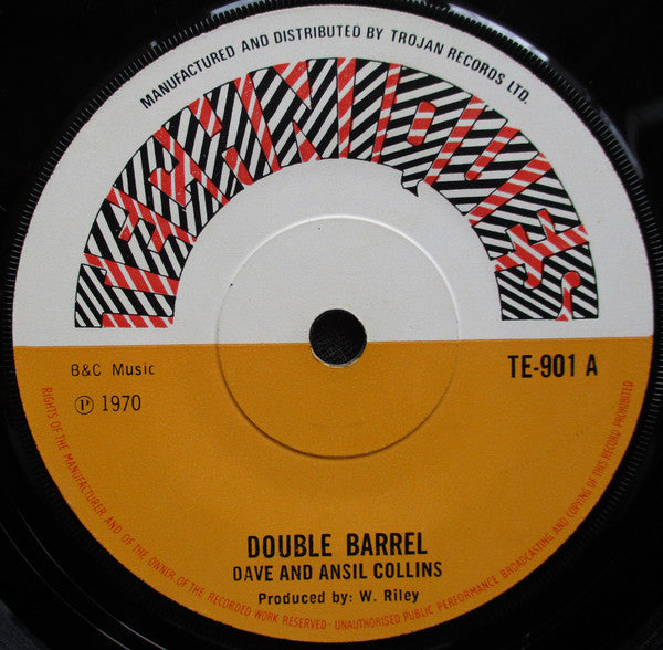 Dave & Ansel Collins : Double Barrel (7", Single, Sol)
