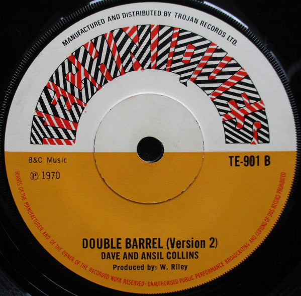 Dave & Ansel Collins : Double Barrel (7", Single, Sol)