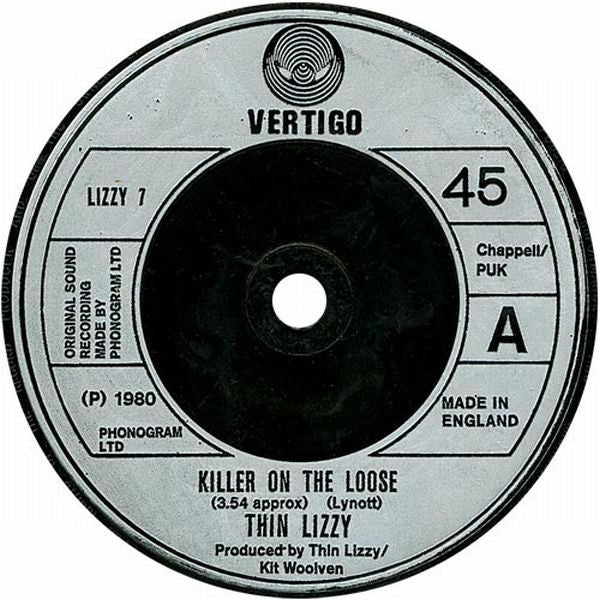 Thin Lizzy : Killer On The Loose (7", Single, Pic)