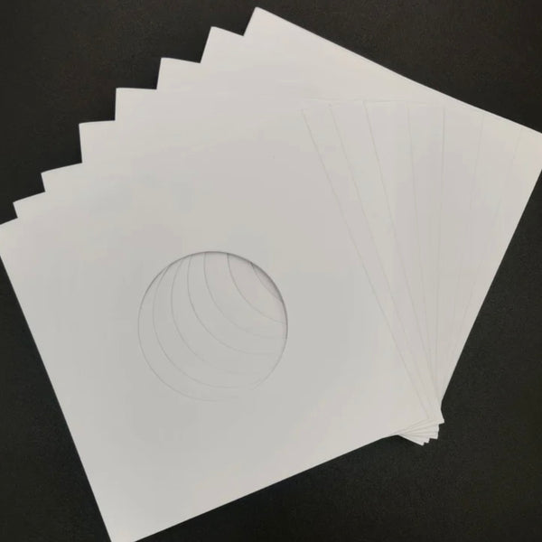 7" Paper Record Sleeves - Pack of 25 - White
