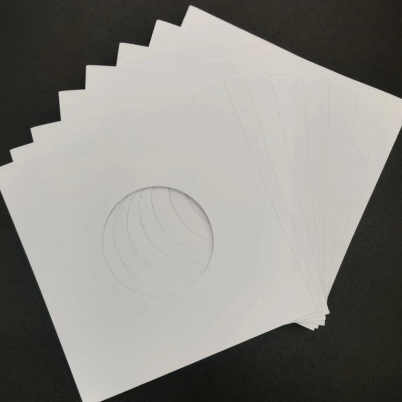 7" Paper Record Sleeves - Pack of 25 - White