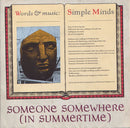 Simple Minds : Someone Somewhere (In Summertime) (7", Single)