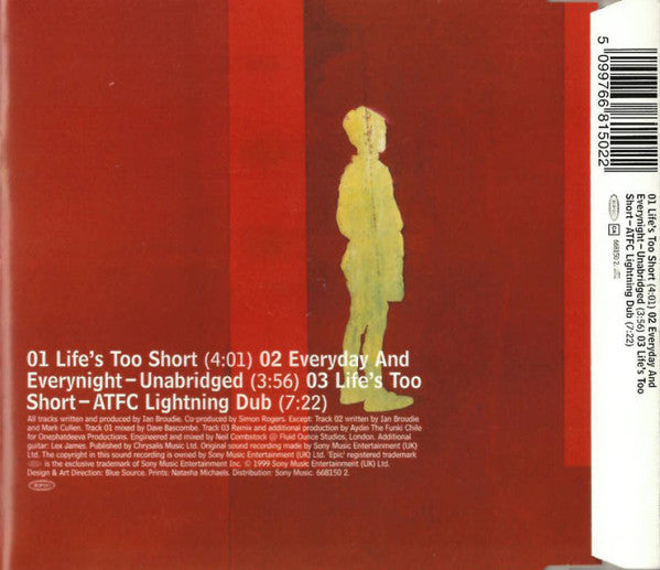 Lightning Seeds : Life's Too Short (CD, Single)