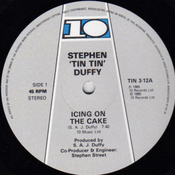 Stephen Tin Tin Duffy* : Icing On The Cake (12", Single)