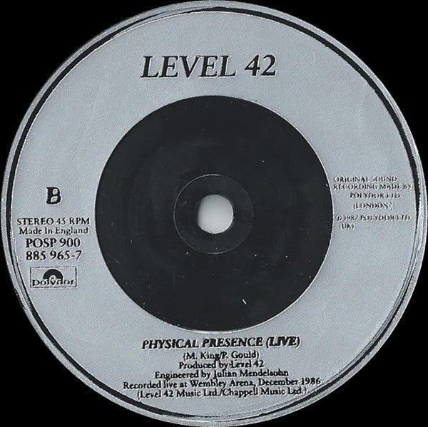 Level 42 : It's Over (7", Single, Sil)