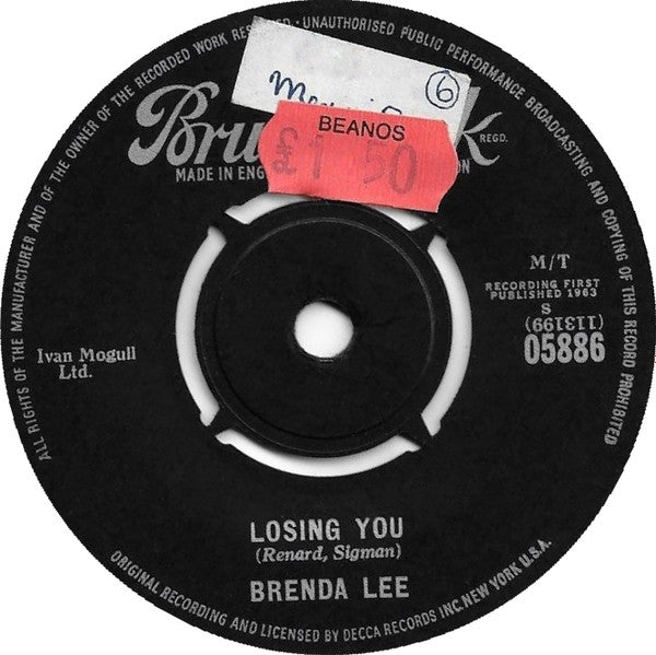 Brenda Lee : Losing You (7", Single)