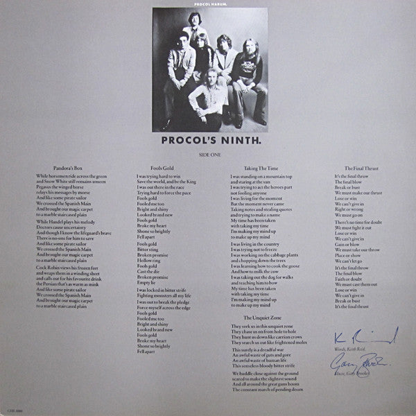 Procol Harum : Procol's Ninth (LP, Album)