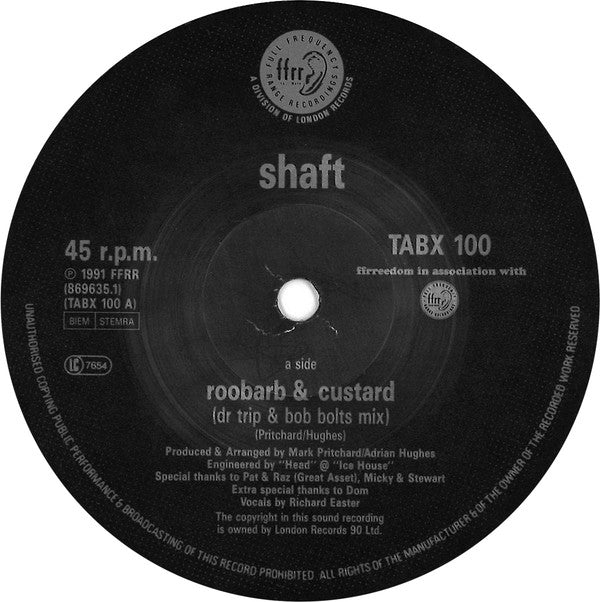 Shaft (2) : Roobarb & Custard (12", Single)