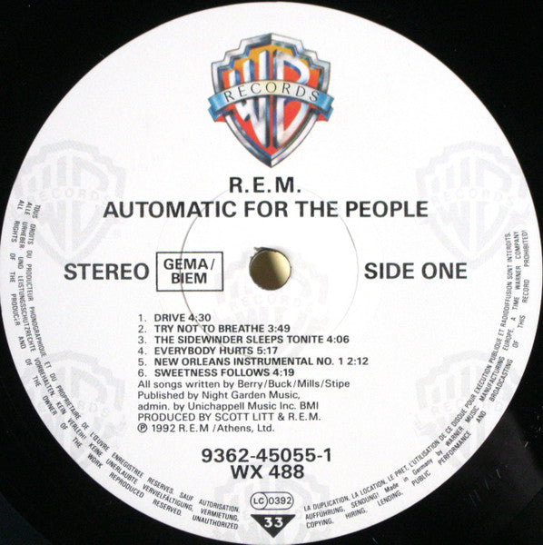 R.E.M. : Automatic For The People (LP, Album)