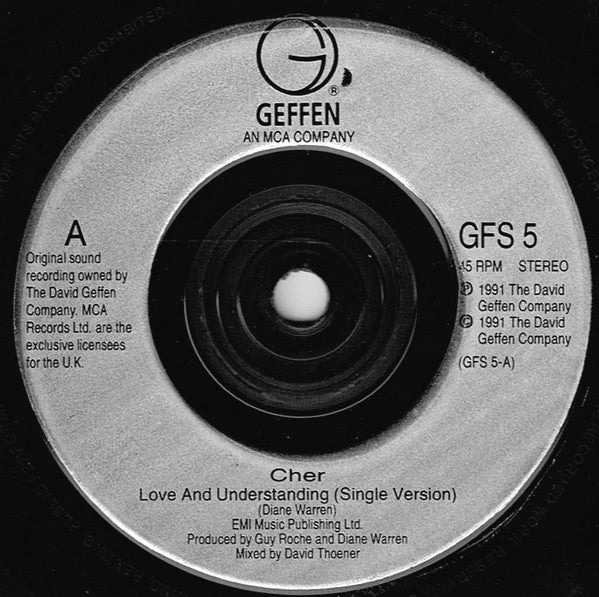 Cher : Love And Understanding (7", Single, Inj)