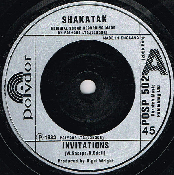Shakatak : Invitations (7", Single)