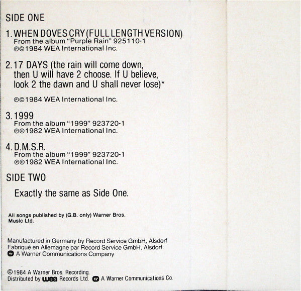 Prince : Twelve Inches On Tape (Cass, Single)