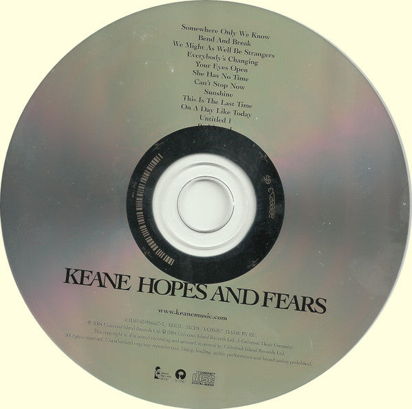 Keane : Hopes And Fears (CD, Album, S/Edition)