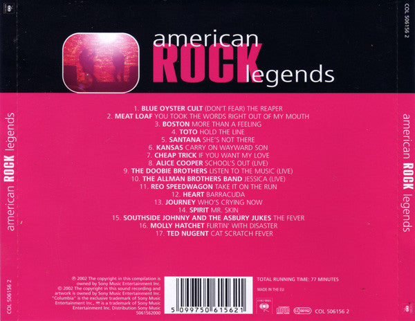 Various : American Rock Legends (CD, Comp)