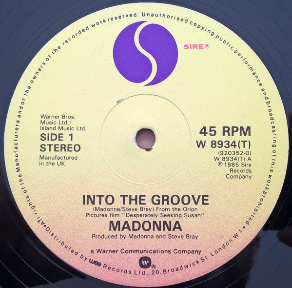 Madonna : Into The Groove (12", Single, Gra)