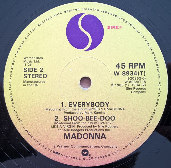 Madonna : Into The Groove (12", Single, Gra)