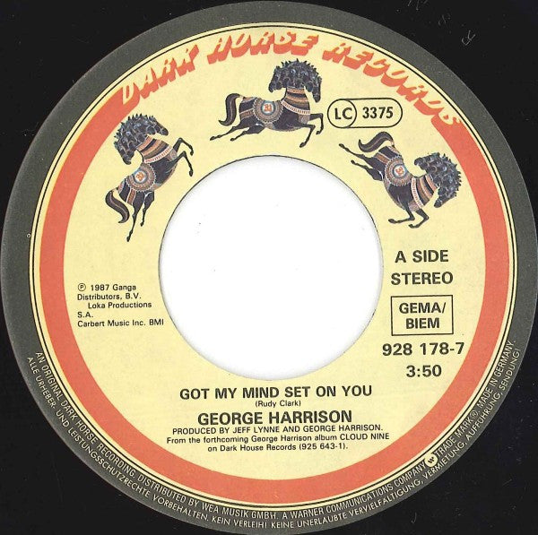 George Harrison : Got My Mind Set On You (7", Single)