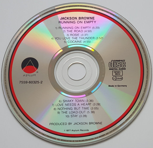 Jackson Browne : Running On Empty (CD, Album, RE)